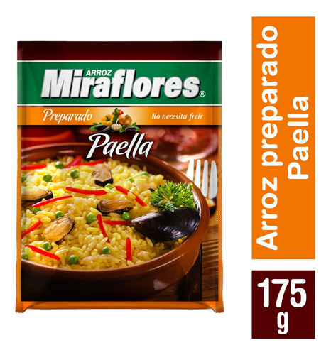 Arroz Preparado Miraflores Paella 175 G