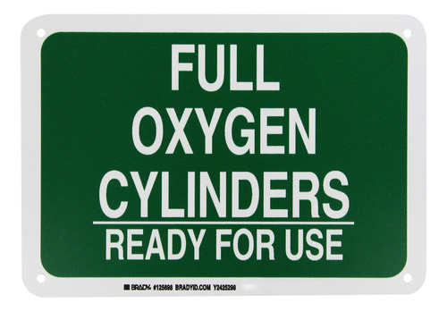 125698 Signo Quimico Peligro Leyenda  Full Oxygen Cylinders