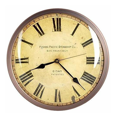Reloj De Pared Vintage 12  Silent Metal Brushed