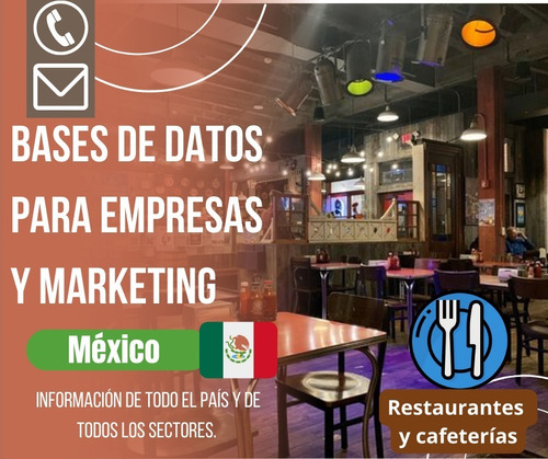 Bases De Datos Premium- Restaurantes Y Cafeterías (oferta)mx