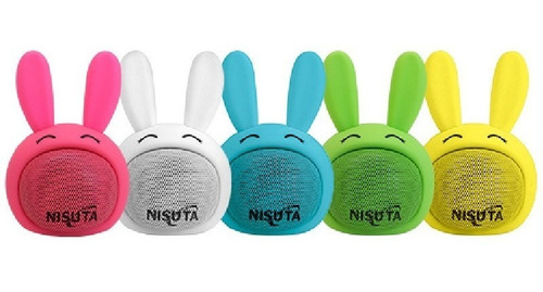 Parlante Portátil Bluetooth Conejo Con Doble Parlante 5 Colores