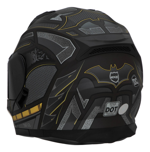 Casco Para Motociclista Edge Extragrande Doble Visor Negro