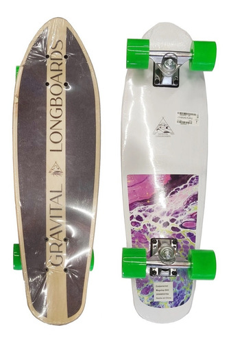 Imagen 3 de 4 de Skateboard Mini Longboard Skate Patineta Monopatin Gravital