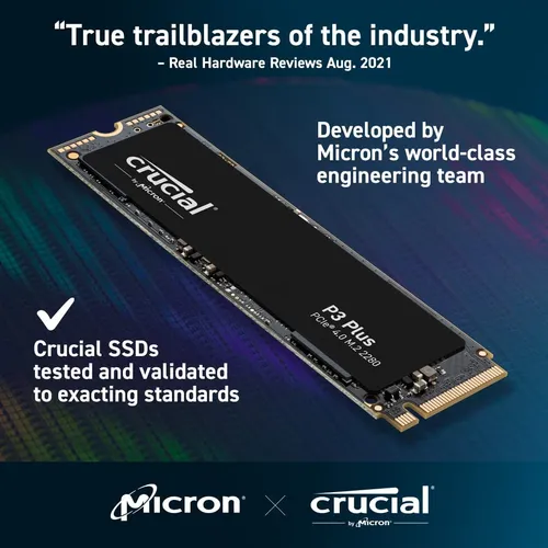 Ssd Crucial P3 Plus Pcie Gen4 De 1 Tb, Nand Nvme M.2