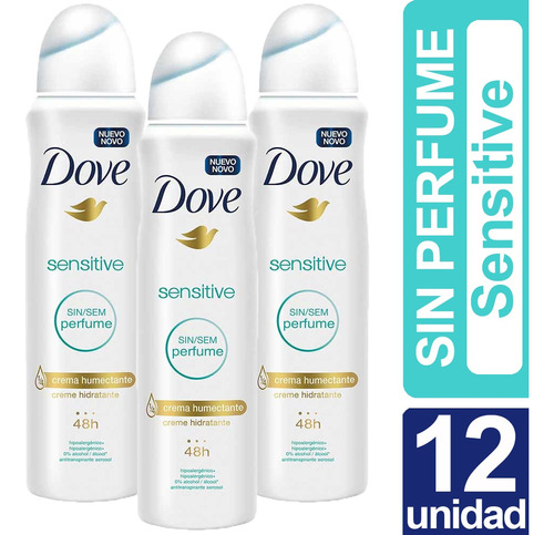 Desodorante Dove Mujer Variedades Aromas X12 Envio Gratis