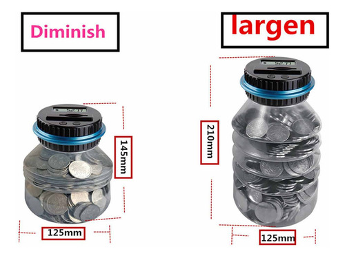 Tarro De Ahorro Z Digital Coin Bank De Digital Energy Clear