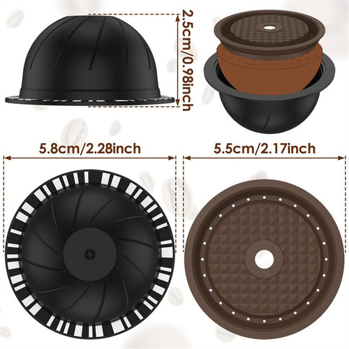 - 5 Cápsulas Vertuo Reutilizables Para Cafetera Nespresso