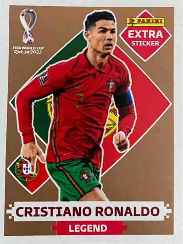 Lamina Bronze Extra Legend Cristiano Ronaldo Panini Qatar 