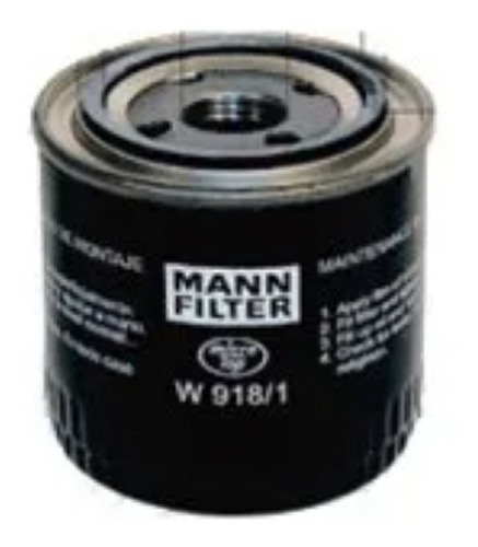 Filtro Aceite Mann W918/1 Agrale Deutz Equiv. Darmet G315