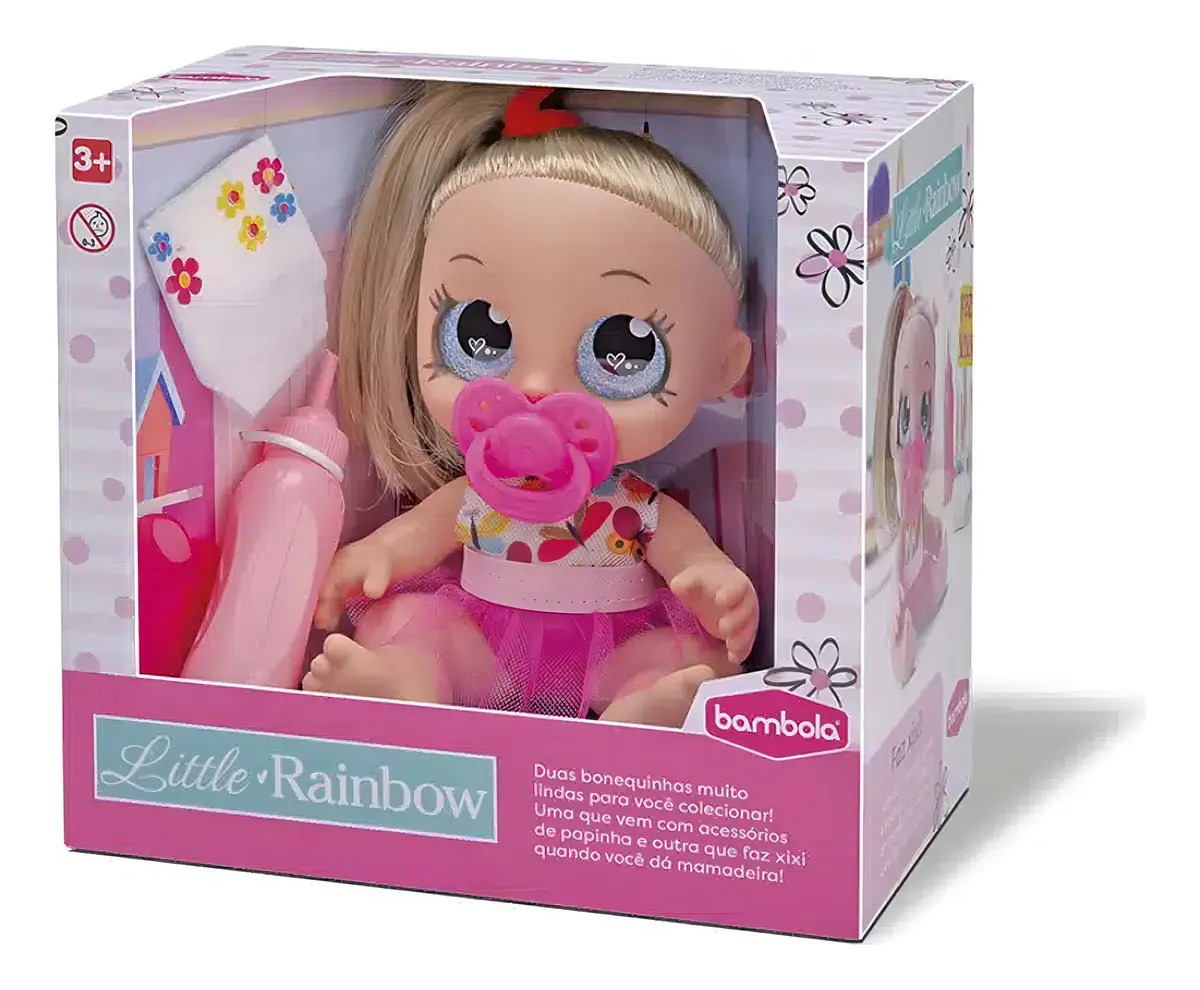 Boneca Little Rainbow Faz Xixi +3 Anos Bambola Brinquedos