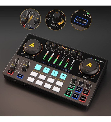 Imagen 8 de 10 de Maono Ame2 E2 Consola Interface Produccion Podcast Youtube