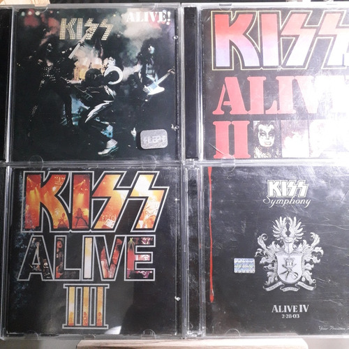 Lote 4 Cd's Kiss Alive!; Alive Ii; Alive Iii; Alive Iv