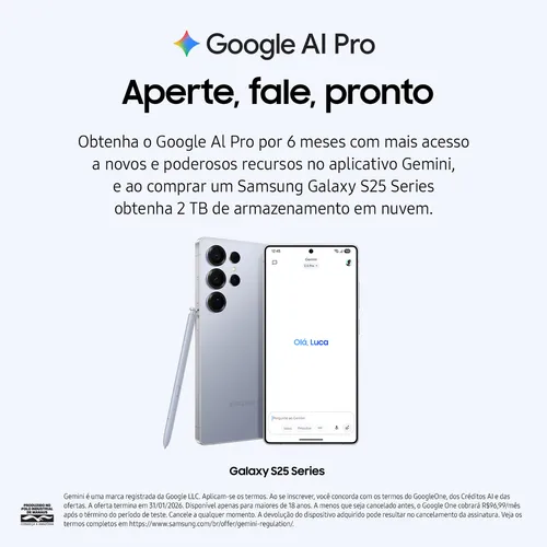 Samsung Galaxy S25 5g, 256gb, 12gb, Câmera Tripla - Azul Marinho