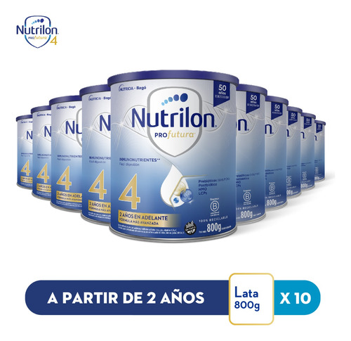 Combo Nutrilon Leche En Polvo Profutura 4 800g X10 Un