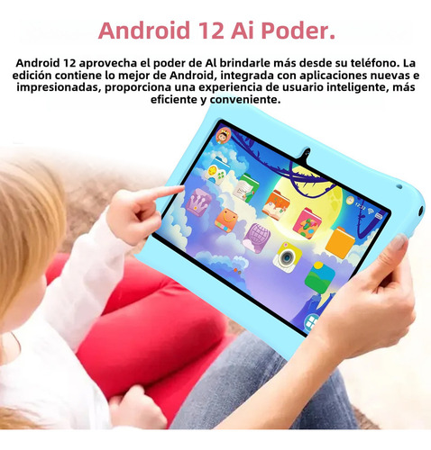 Tablet Hancdon F06 8 Android 12 128gb 6gb Ram Color Celeste