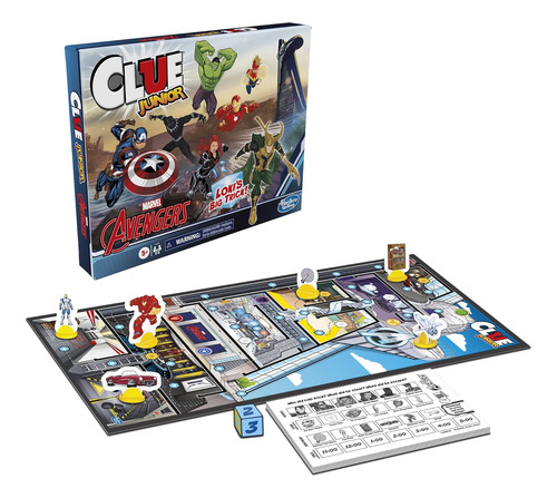 Hasbro Gaming Clue Junior: Marvel Avengers Edition Juego De