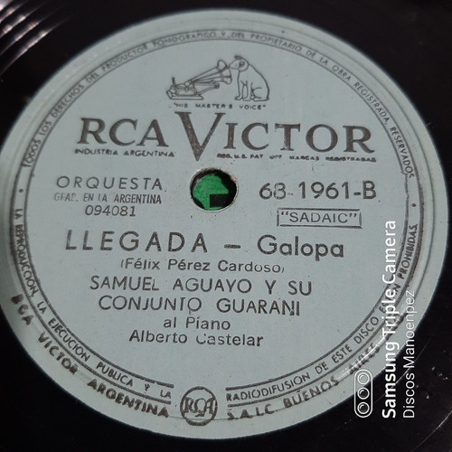 Pasta Samuel Aguayo Alberto Castelar Rca Victor C159