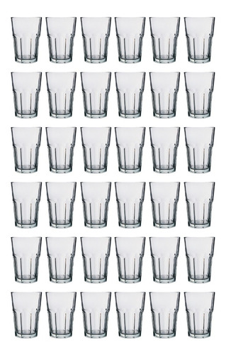 Vasos Vidrio Rigolleau Oslo Facetado Trago Largo 400ml X36u