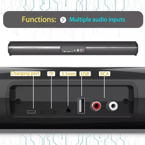 Yy Barra De Sonido Con Bluetooth Y Subwoofer Integrados-5.0