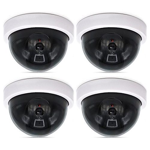 Cámara Domo Cctv De Seguridad Falsa Ficticia Luz Led R...