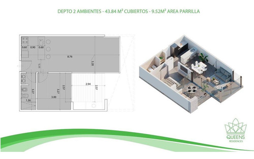 Imagen 11 de 24 de Queens Residences - 2 Ambientes En Planta Baja Al Frente En Venta - Edificio 2