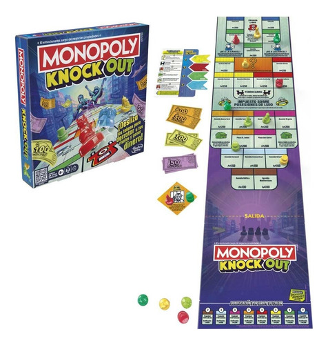 Monopoly Knock Out Tokens Deslizantes Original Hasbro 