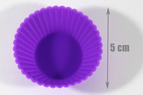12 Forminhas Mini Cupcake Silicone Redonda Ø 5 Cm Gelatinas