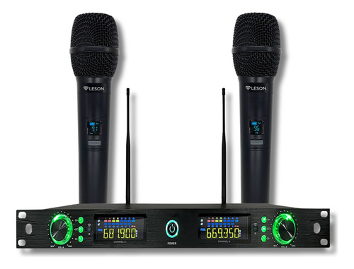Microfone Duplo Sem Fio Lsx02 Rack Digital Dual System