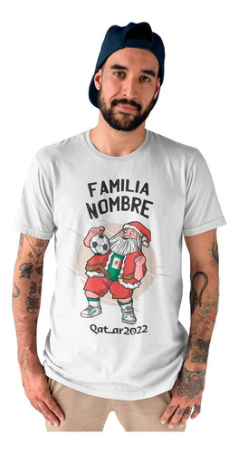 Playera Personalizada Familia-santa Claus-mundial-qatar 2022