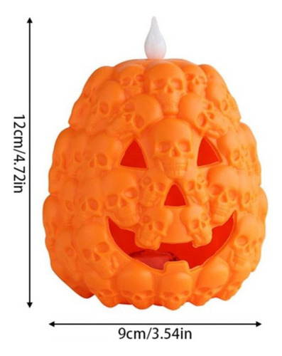 Set De Luces Nocturnas Decoradas Con Calaveras De Calabaza P