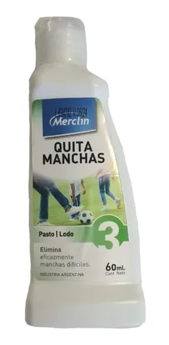 Quita Manchas Textil Elimina Pasto Lodo Merclin 60 Ml