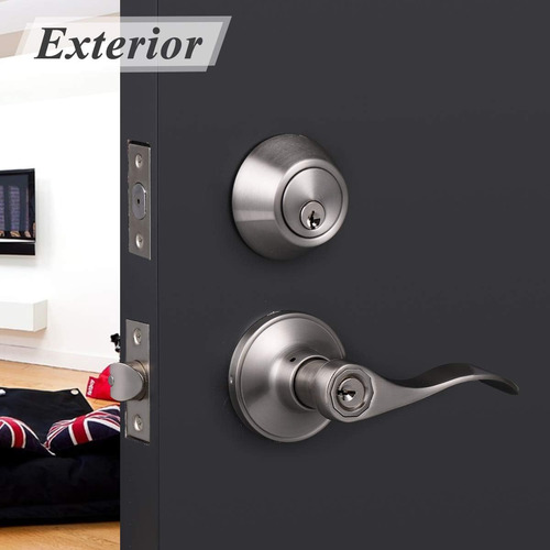 Juego De Manijas De Puerta De Entrada Estilo Drop Style Con