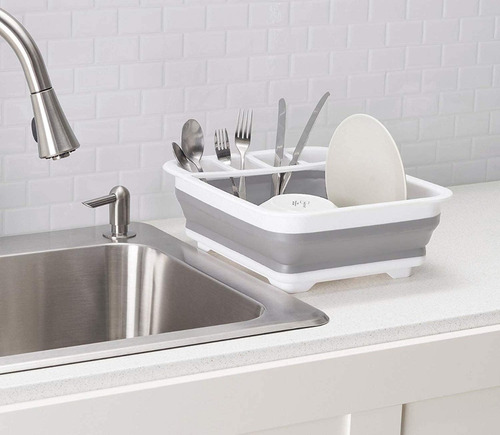 Set Escurridor Plegable Secaplatos + Enrollable Bacha Frutas