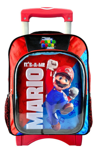 Mochila Mario Bros Con Ruedas Primaria Original