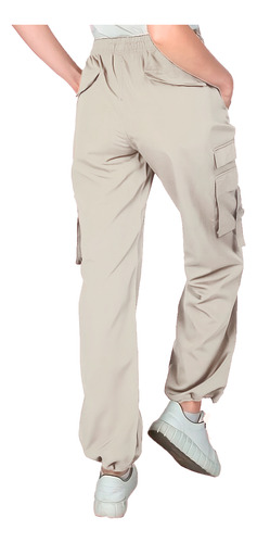 Pantalón Cargo Dama Oversize Rompevientos Talla Ch-xl