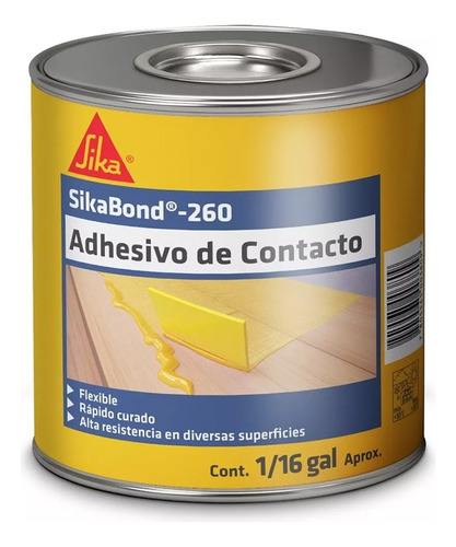 Sikabond 260 Adhesivo De Contacto Multiuso 1/16 Gal (236 Ml)