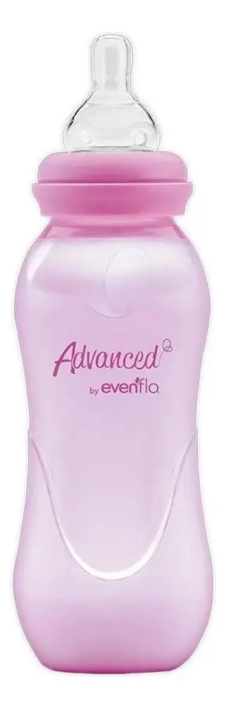 Biberon Evenflo 1138 Advanced 240ml/8oz Flujo Medio 3m+ Color Rosa