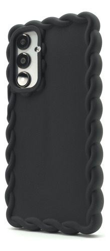Funda + Mica Para Samsung A16 Case Protector Carcasa Rudo Crochet - Negro Samsung A16