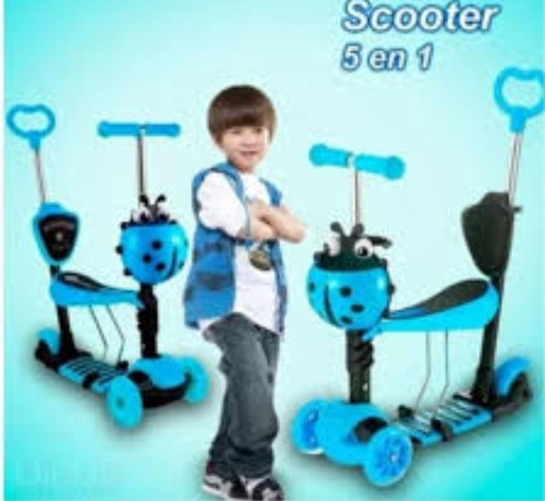 Scooter O Monopatín 5 En 1 Ajuste Para Niños 