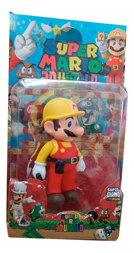 Muñeco Mario Bros Constructor Articulado 3dworld 13cm
