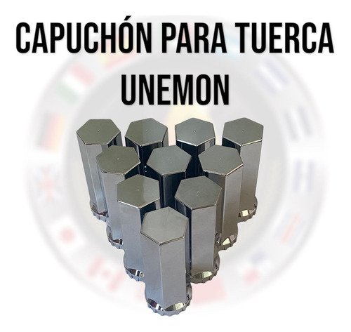 Tapas Delanteras Y 20 Capuchones Hexagonal Grande Unemon