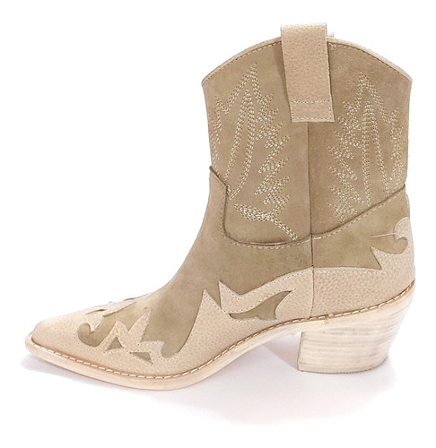 Texanas Botas Cortas Charros Relieve Bordado Quica Mardel