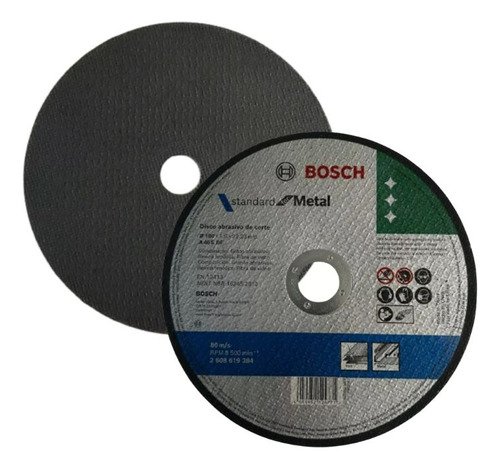 Kit 100 Disco De Corte Abrasivo Bosh 180x1,6x22,23 A46 S Bf