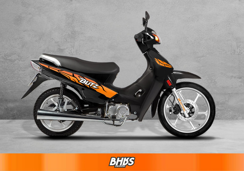 Calcos Motomel Blitz 110 V8 Kit 1 Naranja Fluo Y Blanco