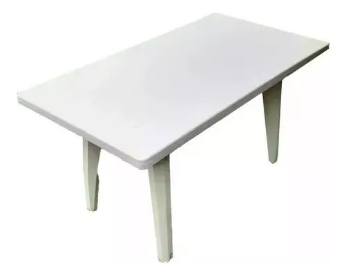 Mesa Rectangular 140cm Blanca Mascardi Alma De Hierro