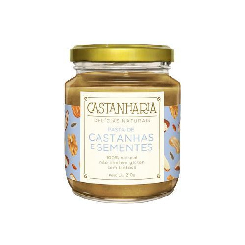 Kit 2x: Pasta Castanha/sementes Zero Açúcar Castanharia 210g