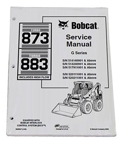 Bobcat 873 883 Serie Reparacion Taller