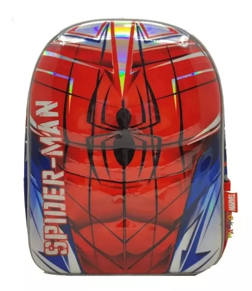 Mochila Espalda Spiderman 3d Relie 12 P Wabro Sharif Express