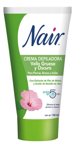 Crema Depilatoria Nair Vello Grueso Y Oscuro 150 Ml