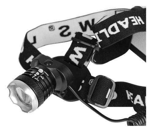 Lanterna Farol Cabeça Recarregável Led T6 Alta Luminosidade